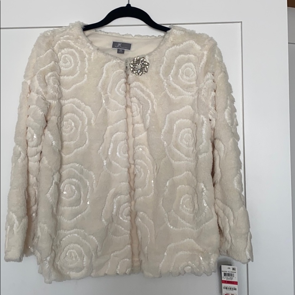 White dressy Faux coat